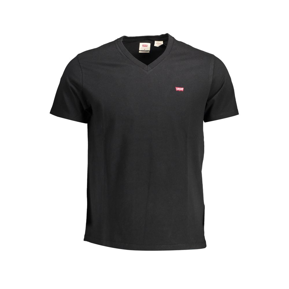 Black Cotton Men's T-Shirt - ventzia