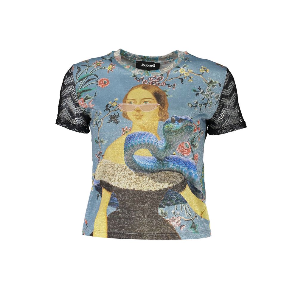 Azzurro Polyester Women T-Shirt - ventzia