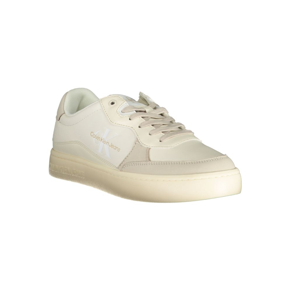 Bianco Polyurethane Men Sneaker - ventzia