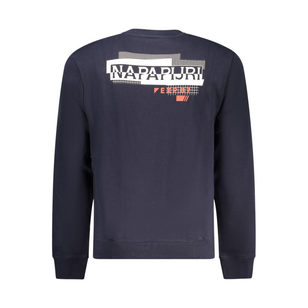 Blu Cotton Men Sweatshirt - ventzia