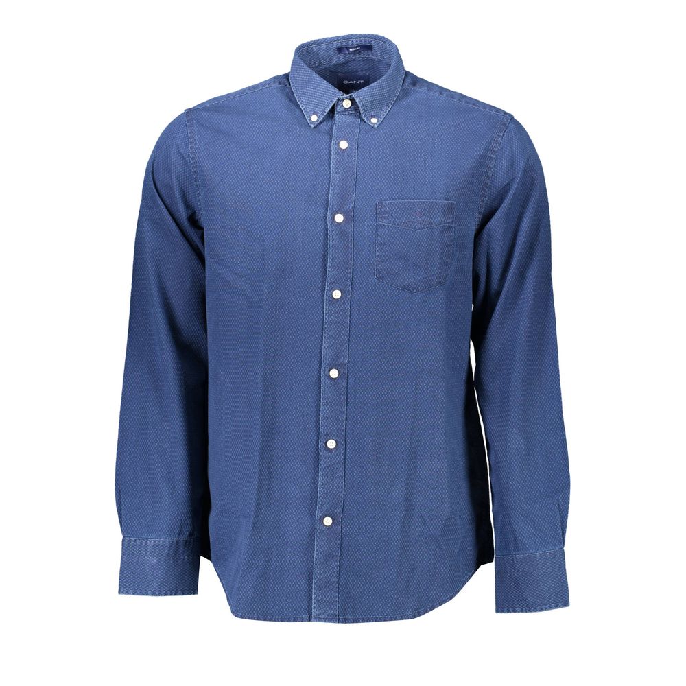 Blu Cotton Men's Shirt - ventzia