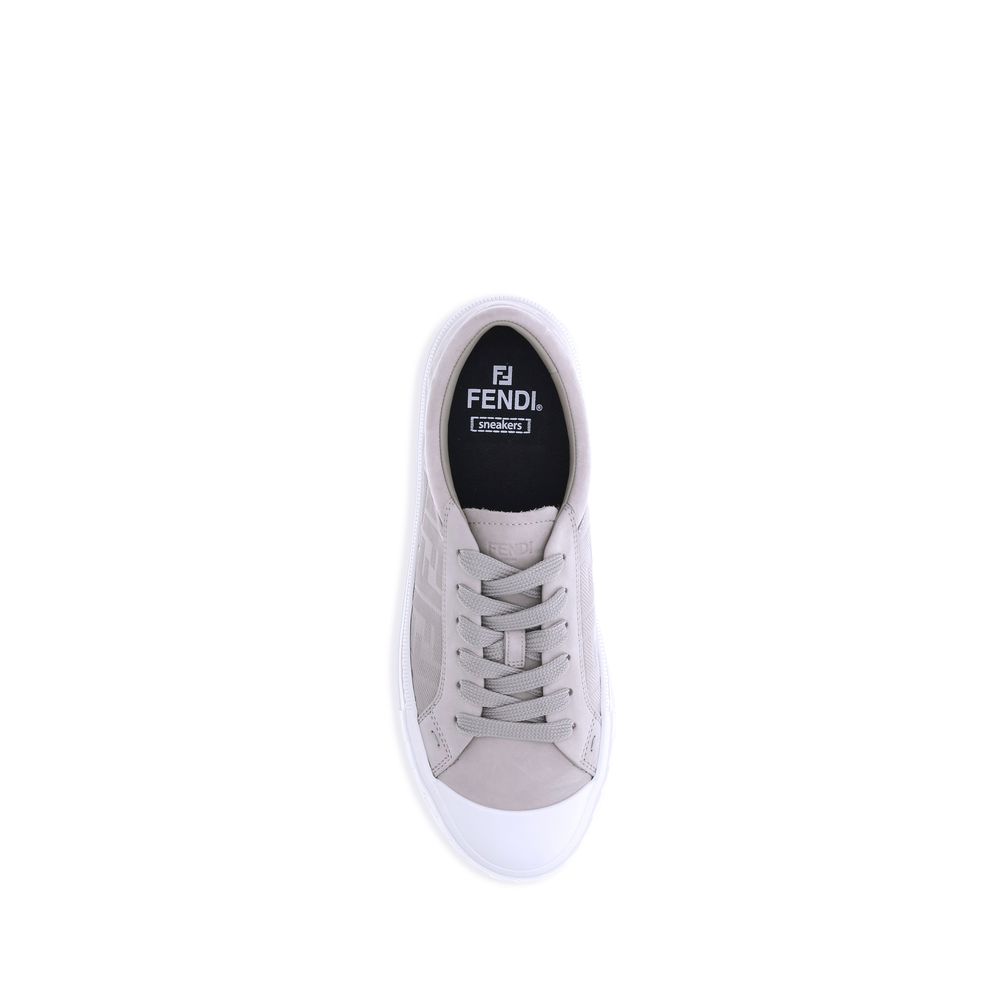 Beige Rubber Low Top Sneakers - ventzia