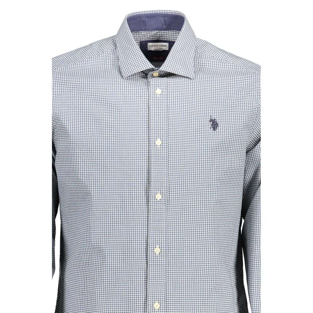 Light Blue Cotton Men Shirt - ventzia