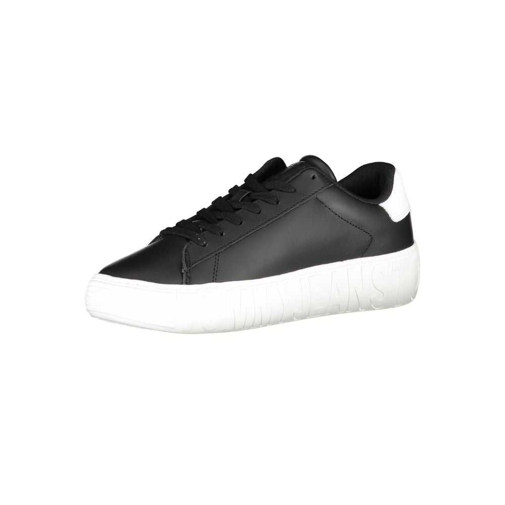 Black Polyurethane Men Sneaker - ventzia