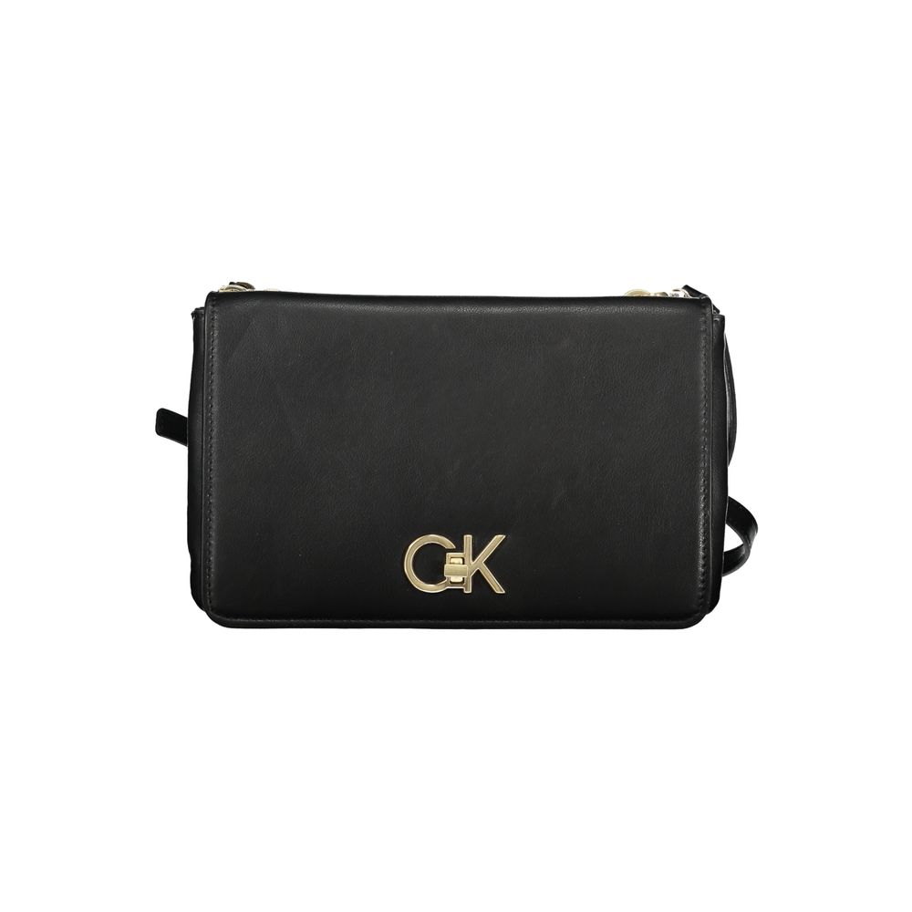 Black Polyester Women's Shoulder Bag - ventzia