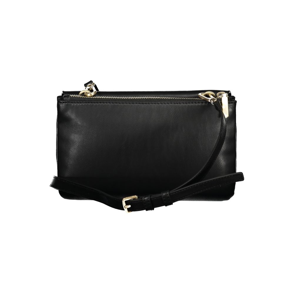 Black Polyester Handbag - ventzia