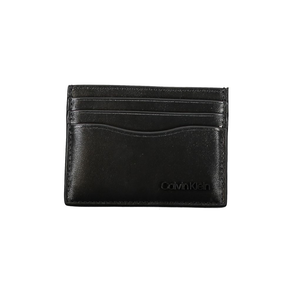 Sleek Black Leather Card Holder - ventzia