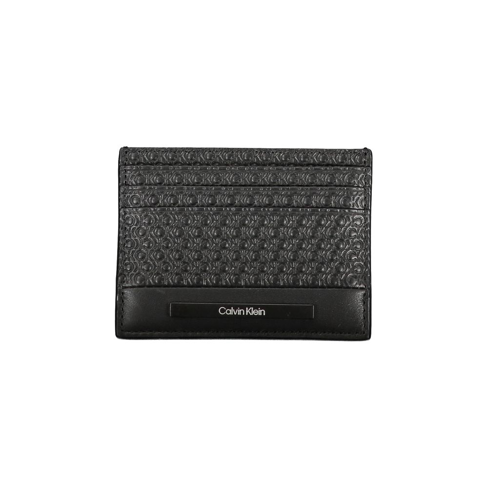 Black Polyurethane Men Wallet - ventzia