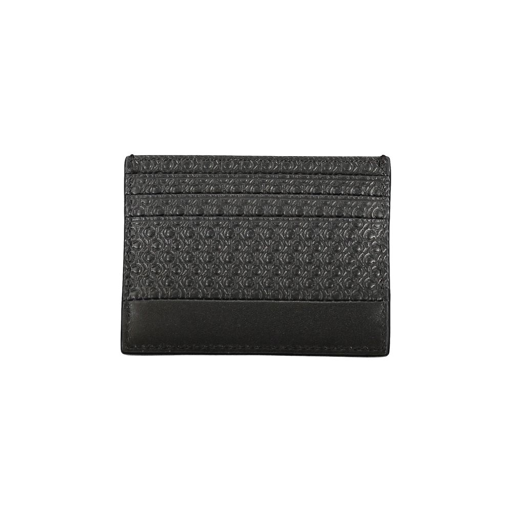 Black Polyurethane Men Wallet - ventzia