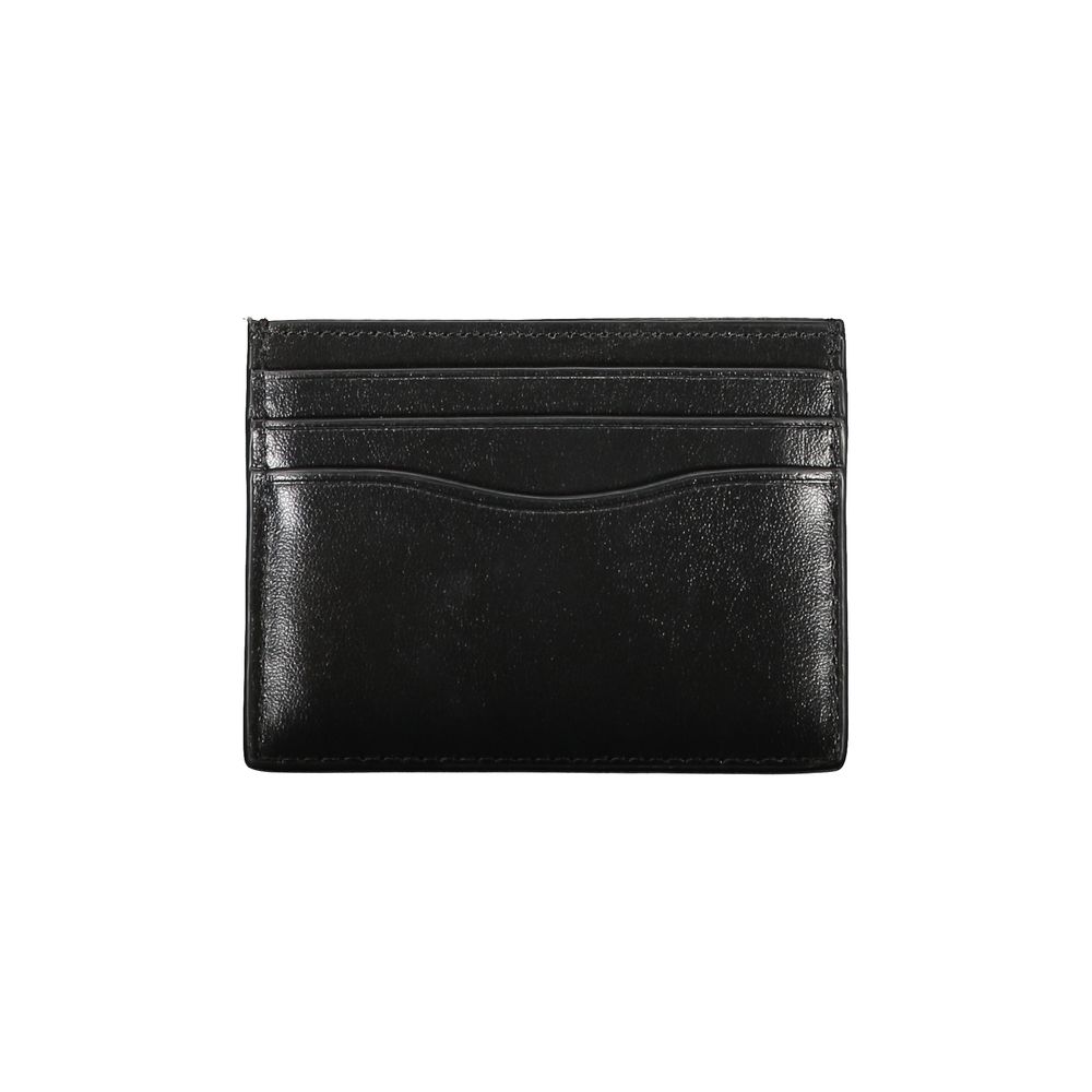 Sleek Black Leather Card Holder - ventzia