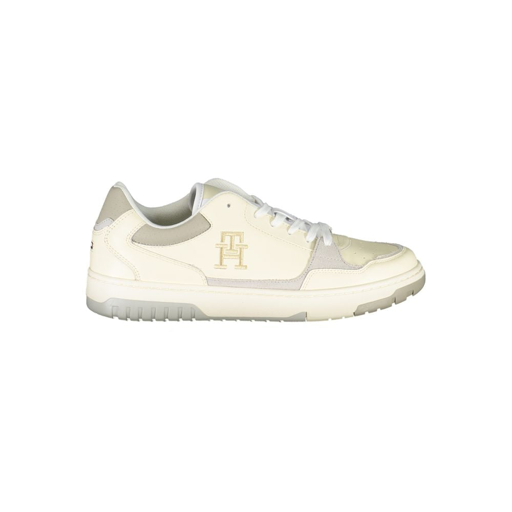Beige Sports Sneakers with Unique Embroidery - ventzia