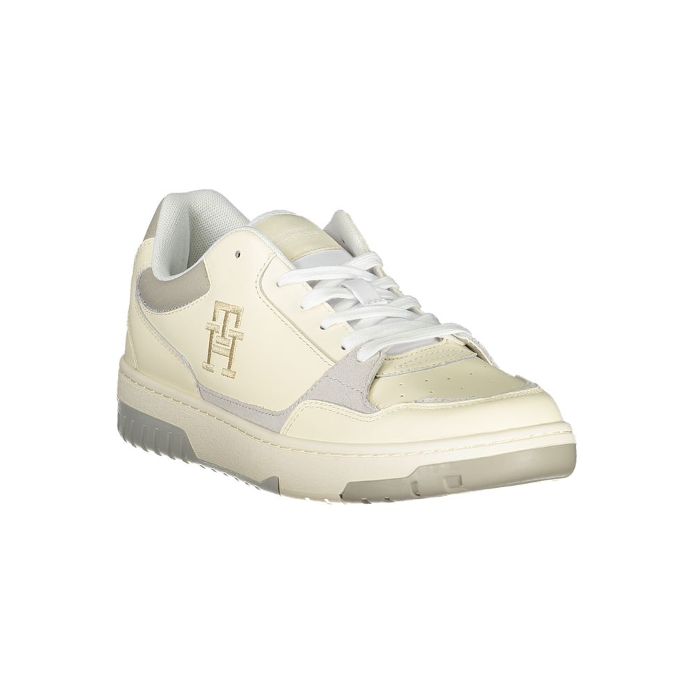 Beige Sports Sneakers with Unique Embroidery - ventzia