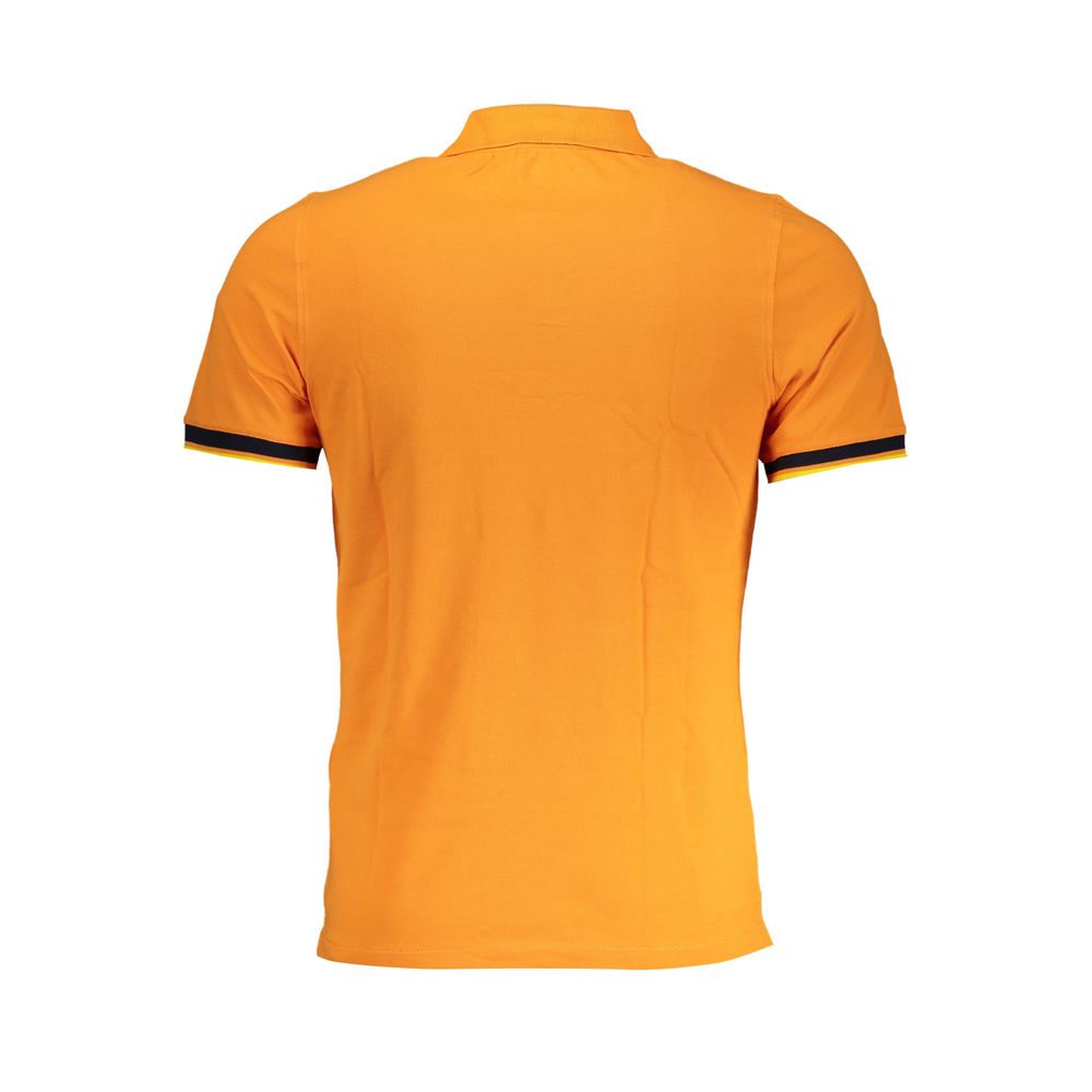 Vibrant Orange Contrast Detail Polo - ventzia