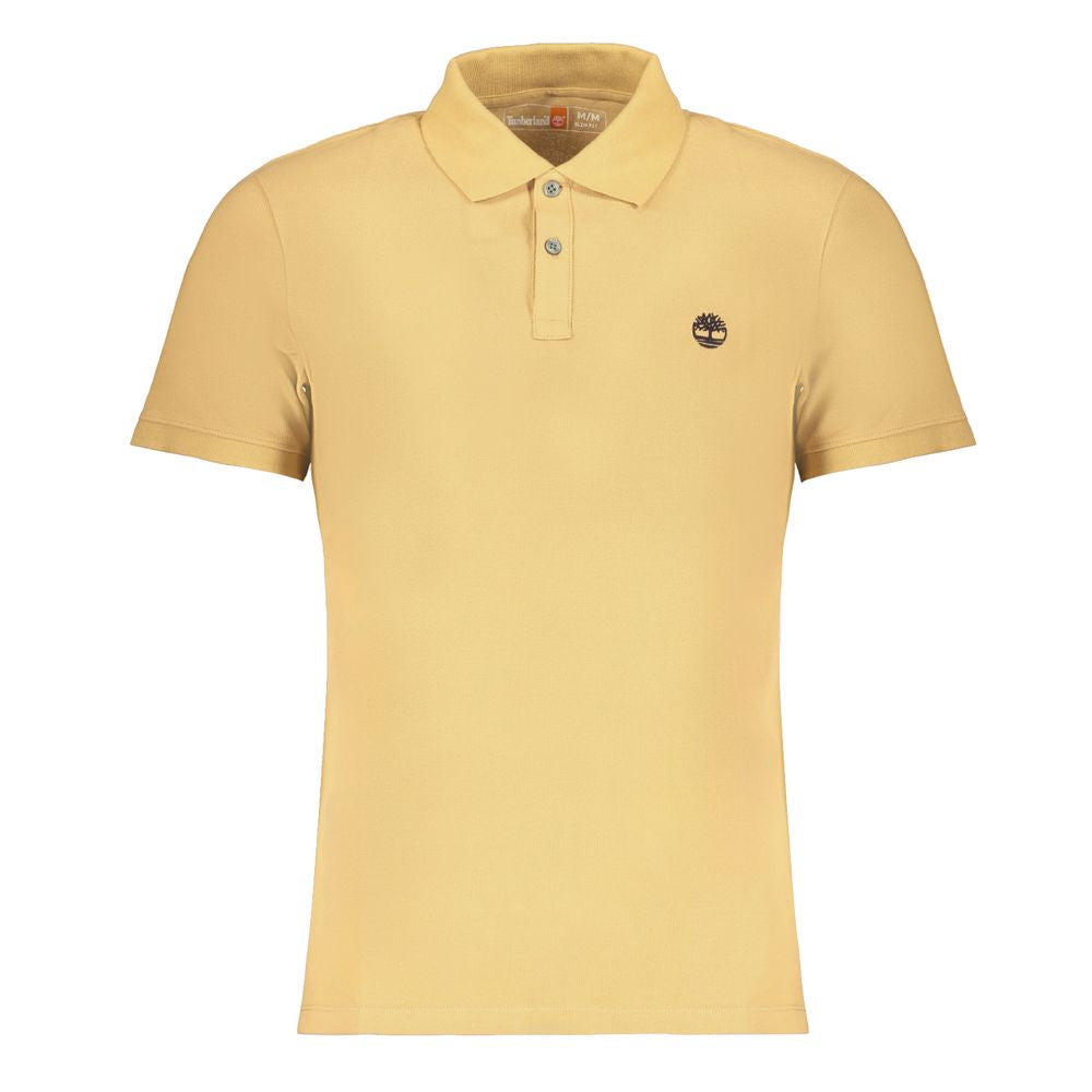 Beige Cotton Men Polo - ventzia