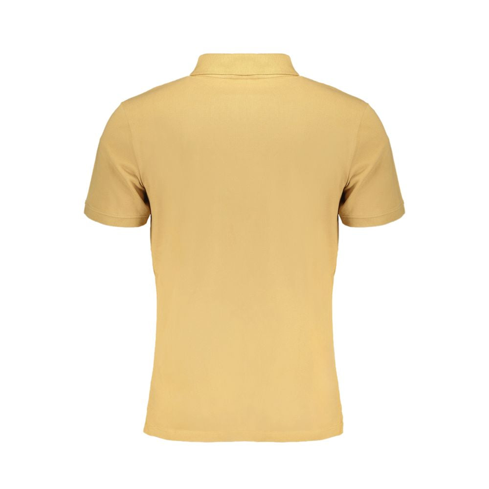 Beige Cotton Men Polo - ventzia
