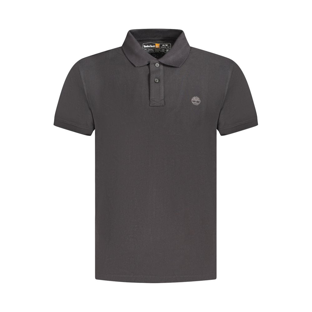 Black Cotton Polo Shirt