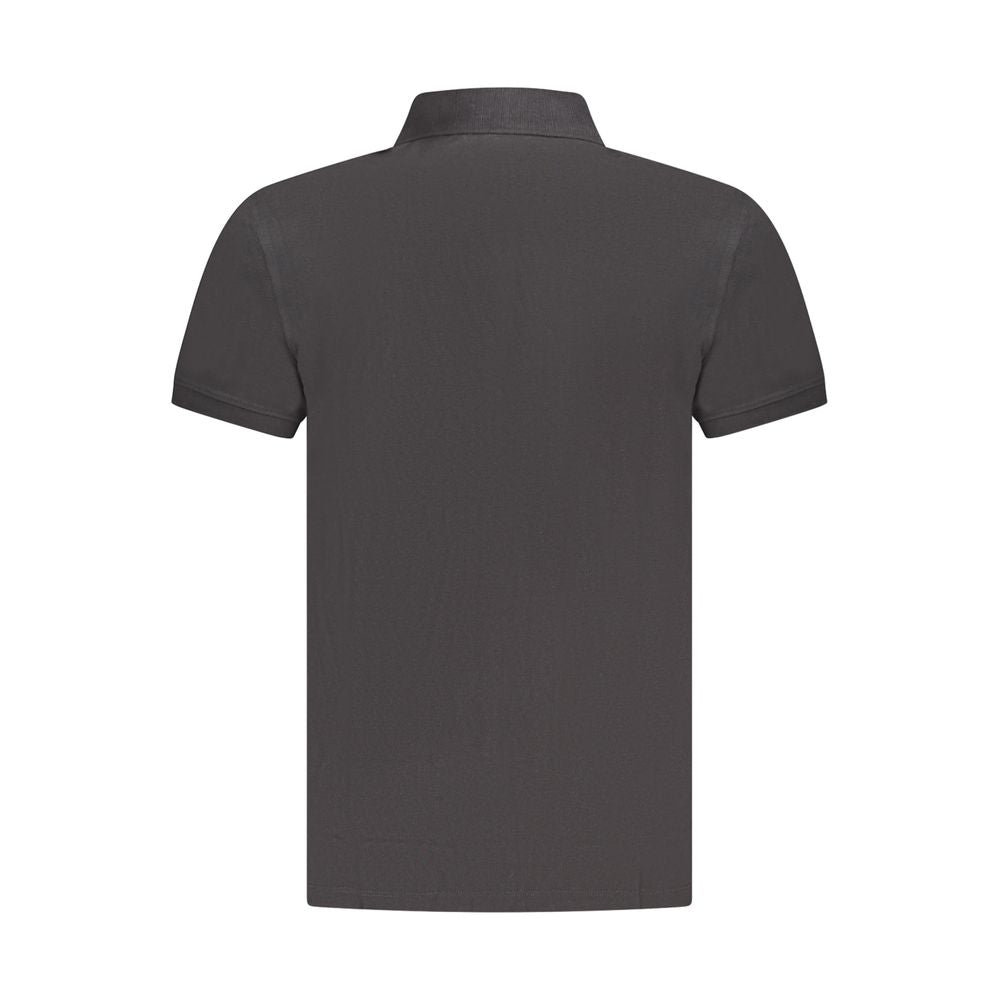 Black Cotton Polo Shirt