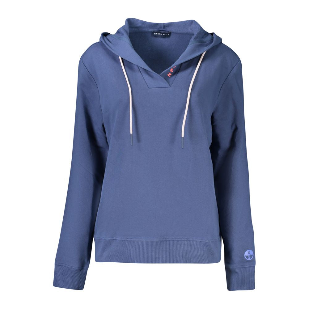 Blue Cotton Women Sweatshirt - ventzia