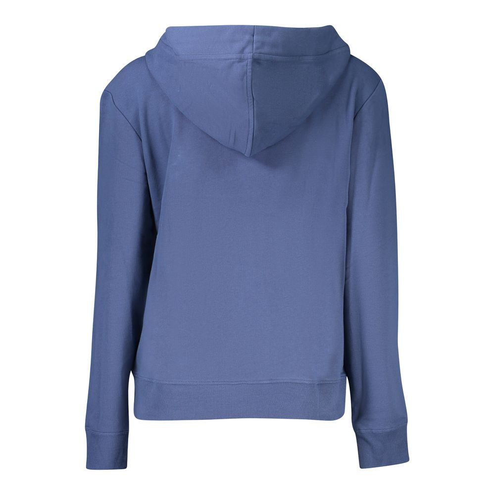 Blue Cotton Women Sweatshirt - ventzia