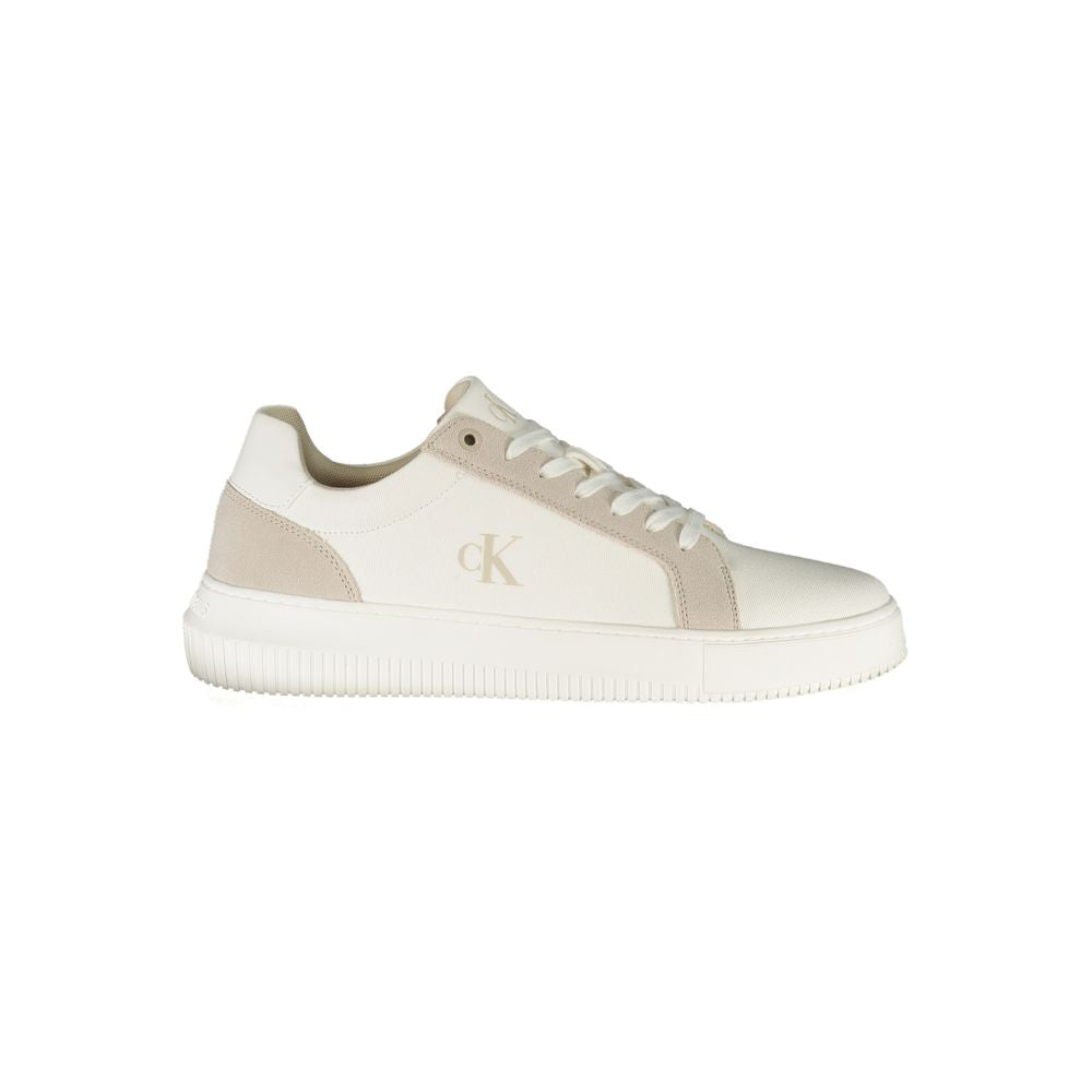 White Polyurethane Men's Sneaker