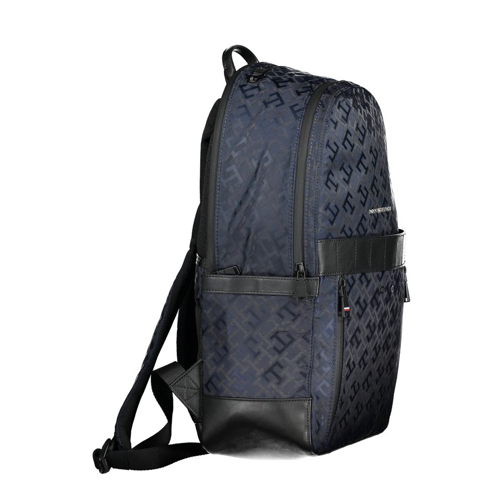 Blue Polyester Mens Backpack - ventzia