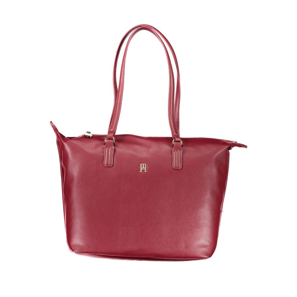Red Polyester Handbag