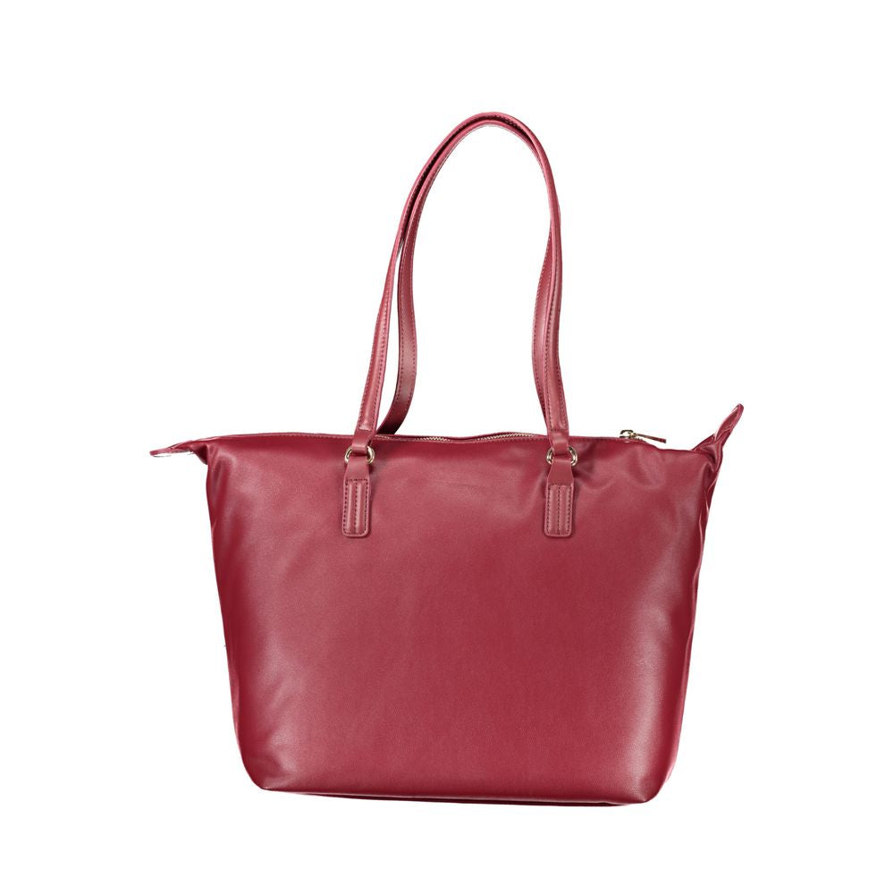 Red Polyester Handbag
