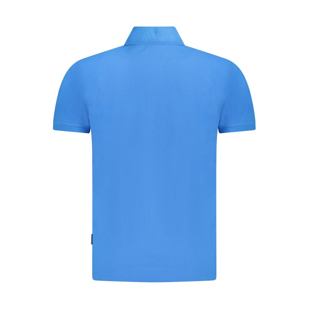 Blue Cotton Polo Shirt