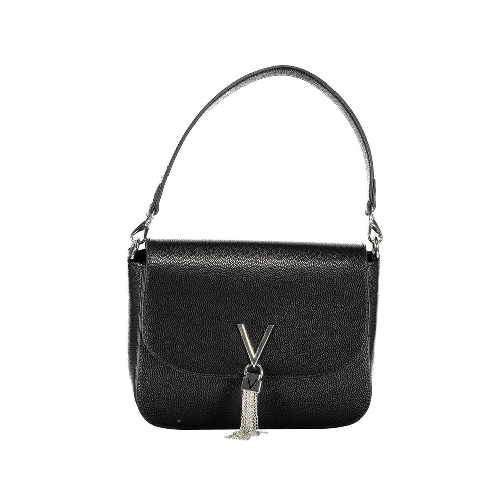 Black Polyurethane Women Handbag - ventzia