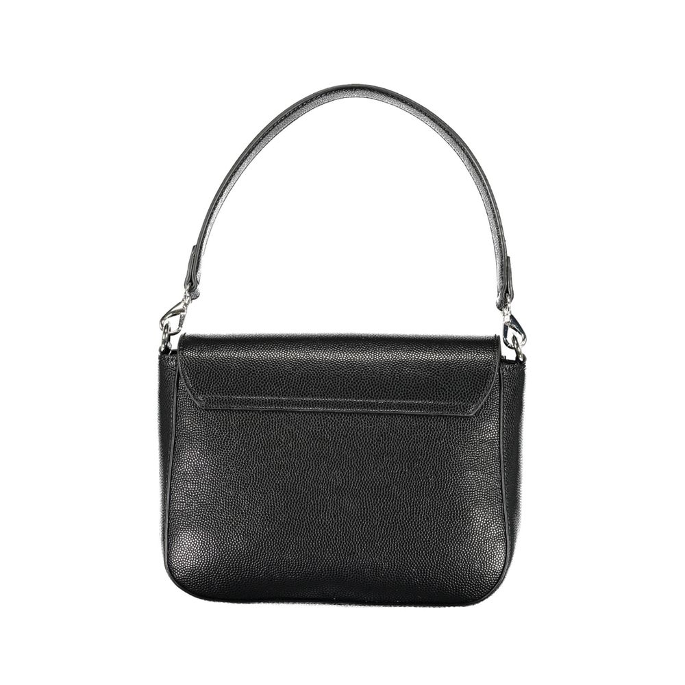 Black Polyurethane Women Handbag - ventzia