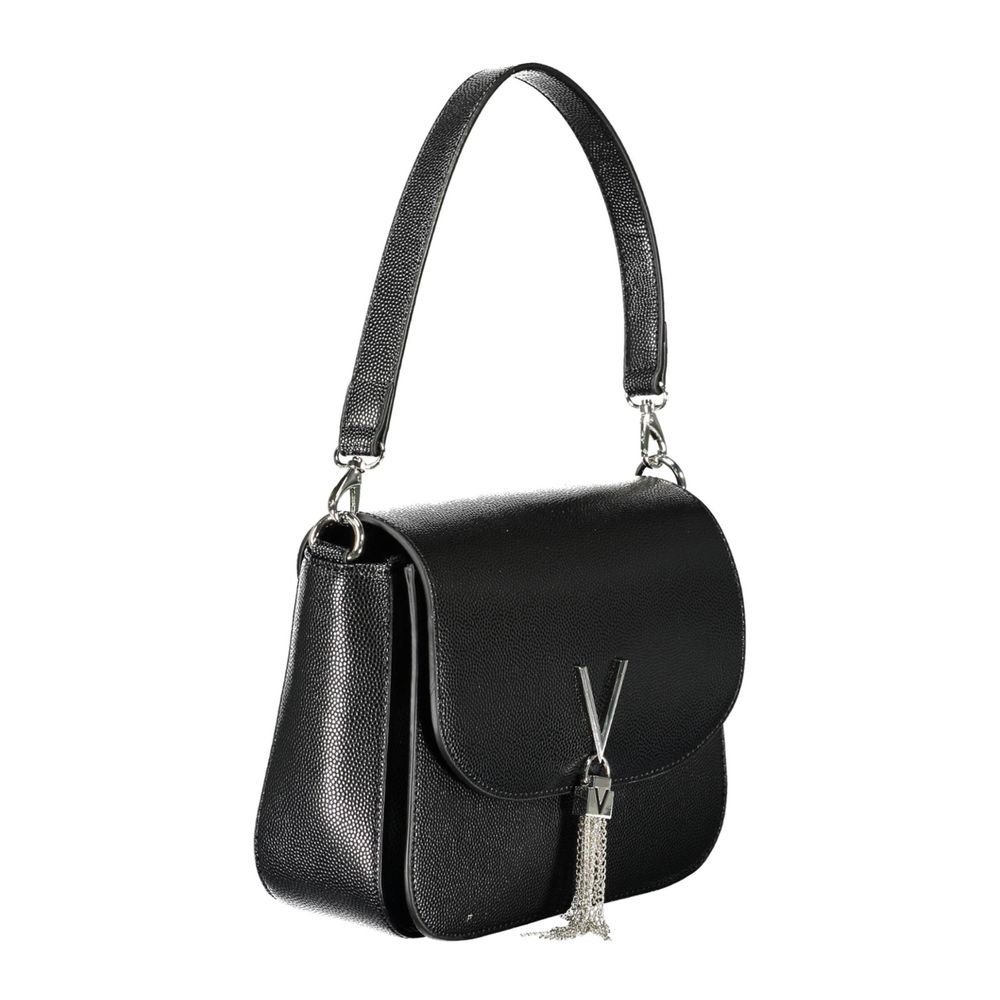 Black Polyurethane Women Handbag - ventzia