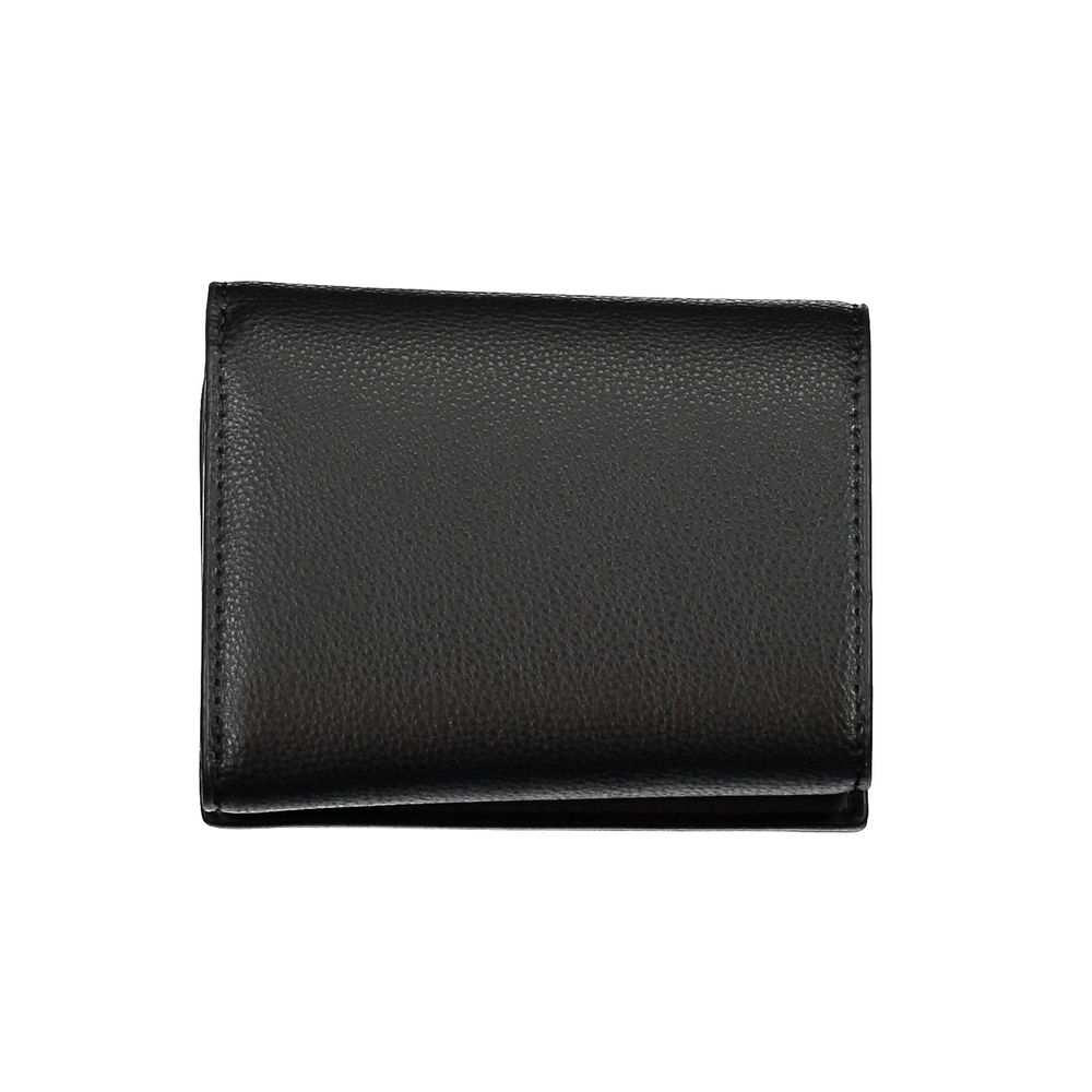 Black Polyurethane Women Wallet - ventzia