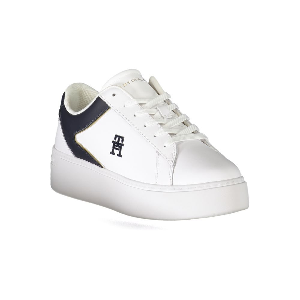 Bianco Polyurethane Women Sneaker - ventzia