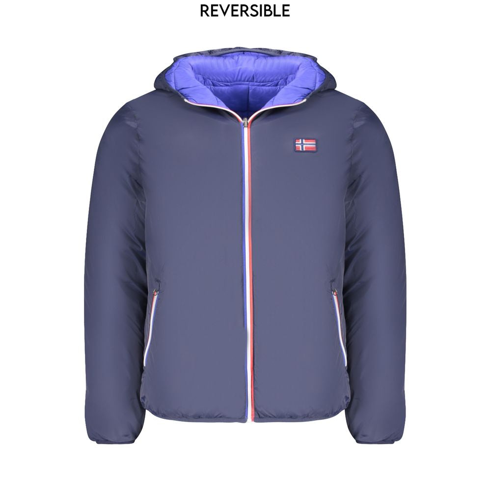 Blue Poliammide Men's Jacket - ventzia