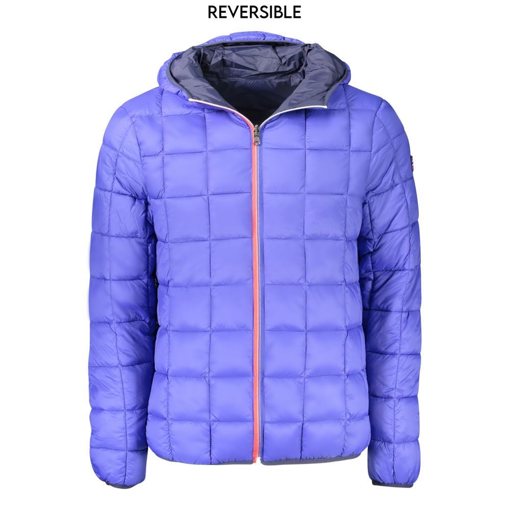 Blue Poliammide Men's Jacket