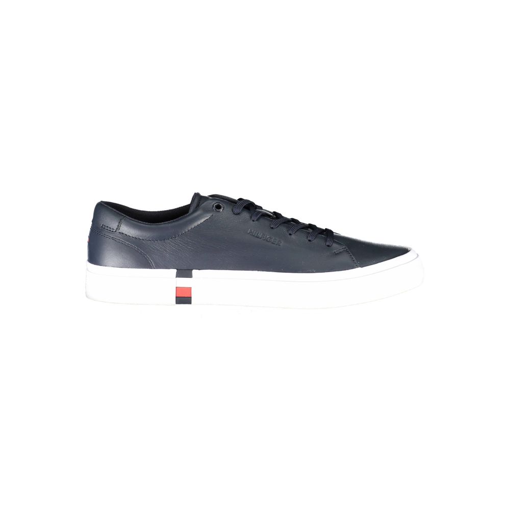 Blue Leather Men Sneaker - ventzia