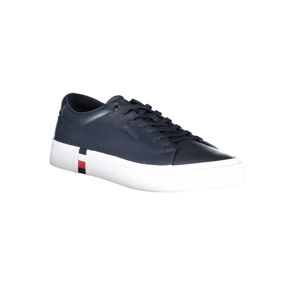 Blue Leather Men Sneaker - ventzia