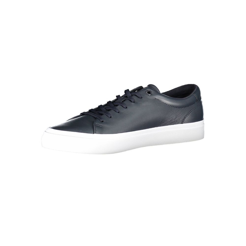 Blue Leather Men Sneaker - ventzia