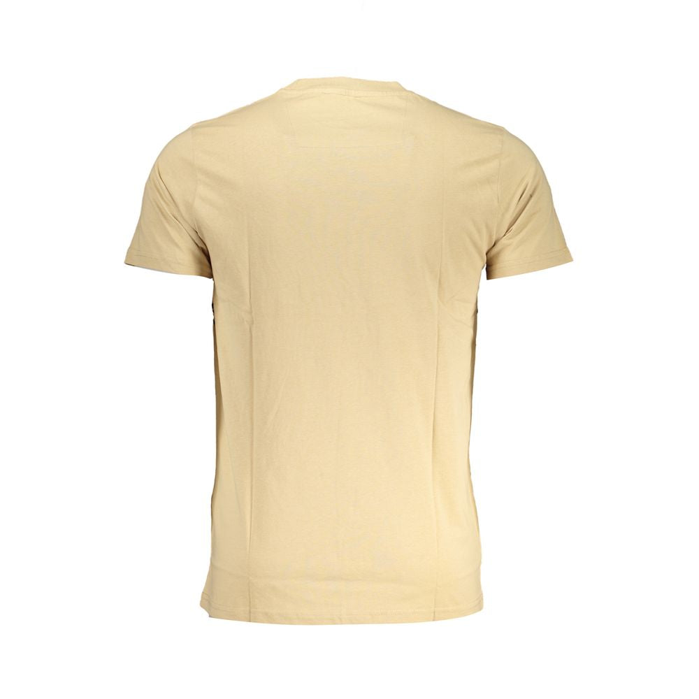 Beige Cotton Men T-Shirt - ventzia