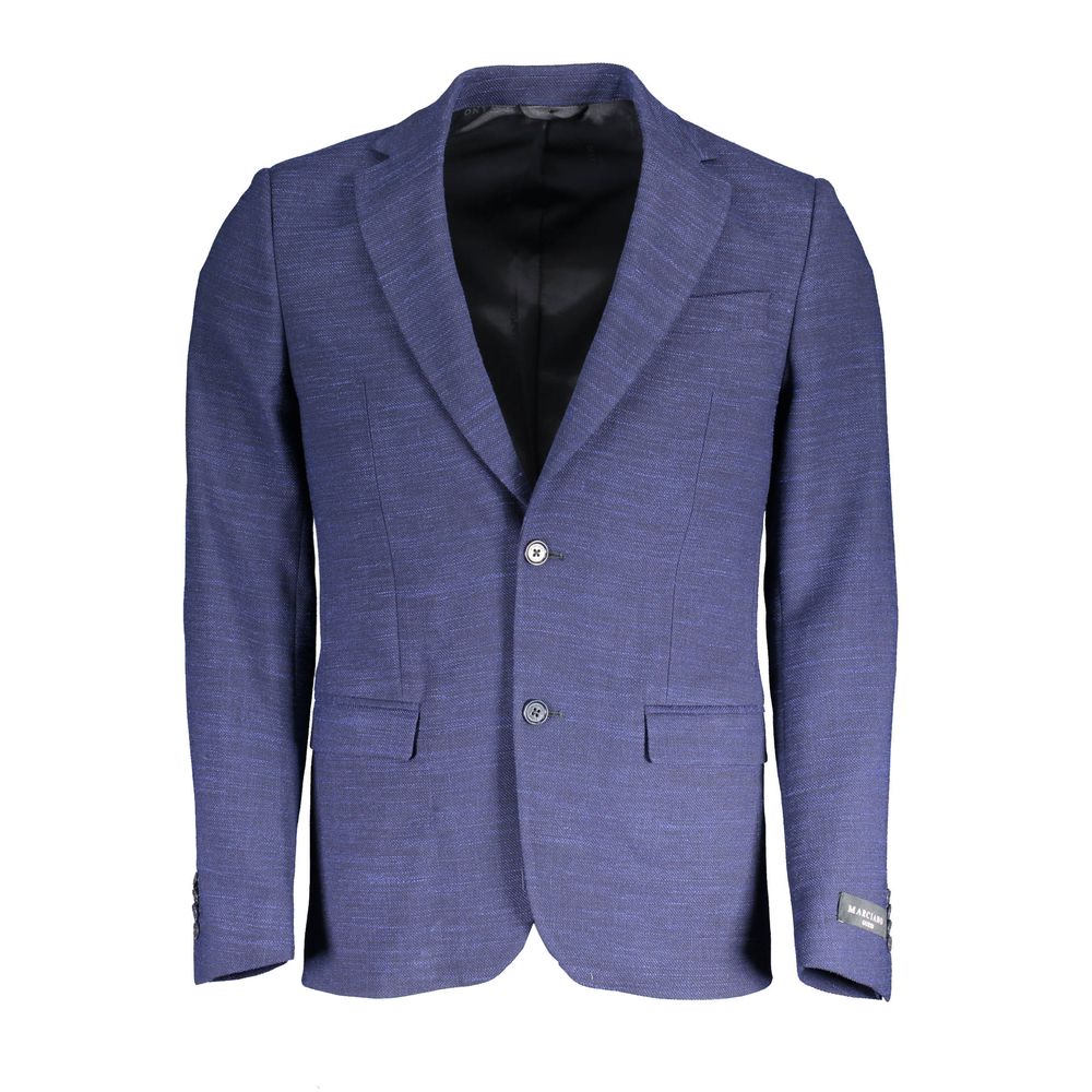 Blu Wool Women Jacket - ventzia