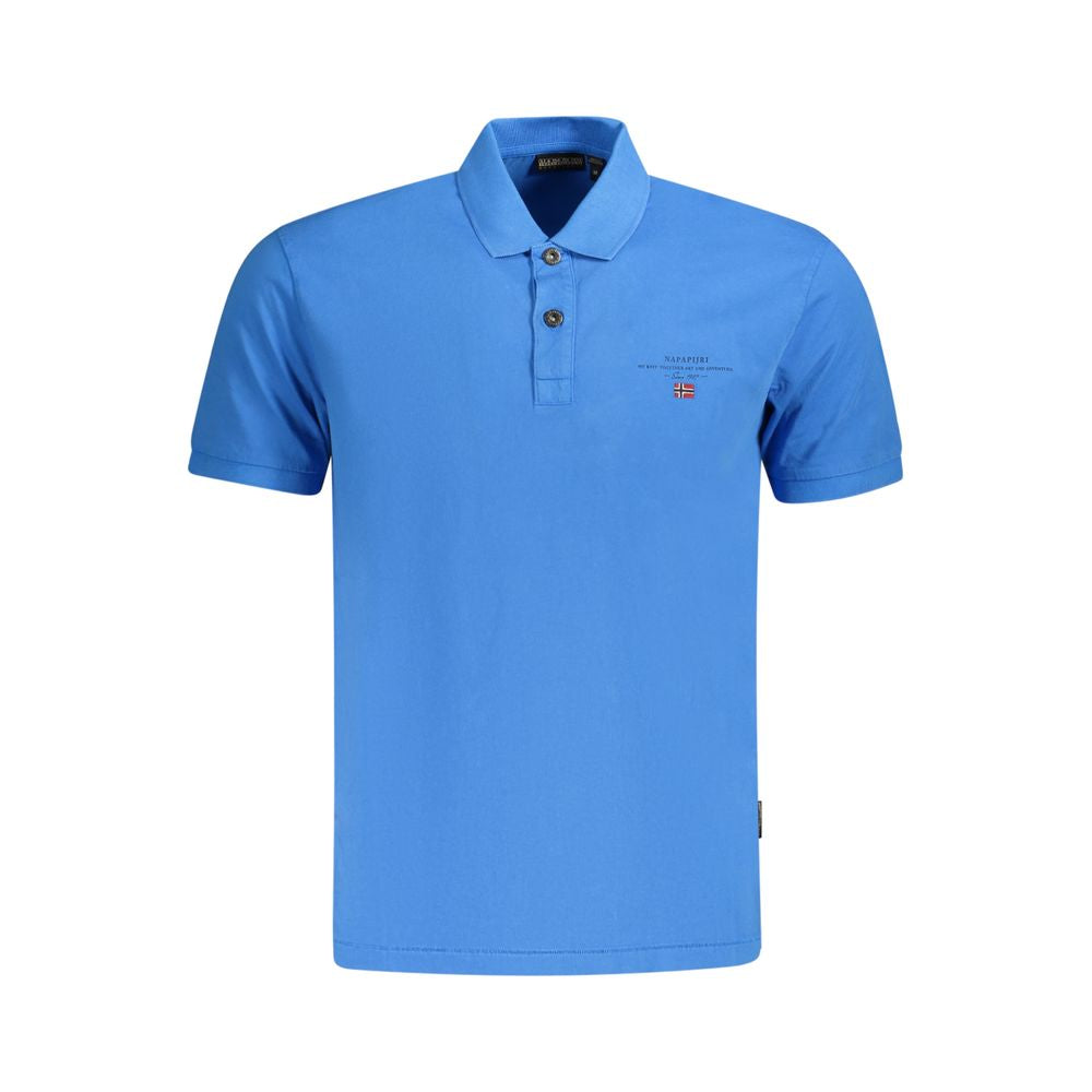 Blue Cotton Men Polo - ventzia