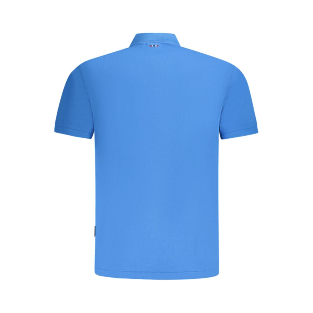 Blue Cotton Men Polo - ventzia