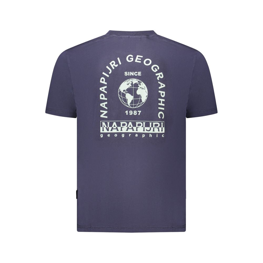 Blue Cotton Men's T-Shirt - ventzia