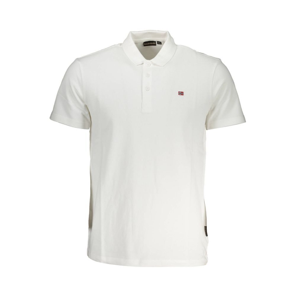 White Cotton Polo Shirt