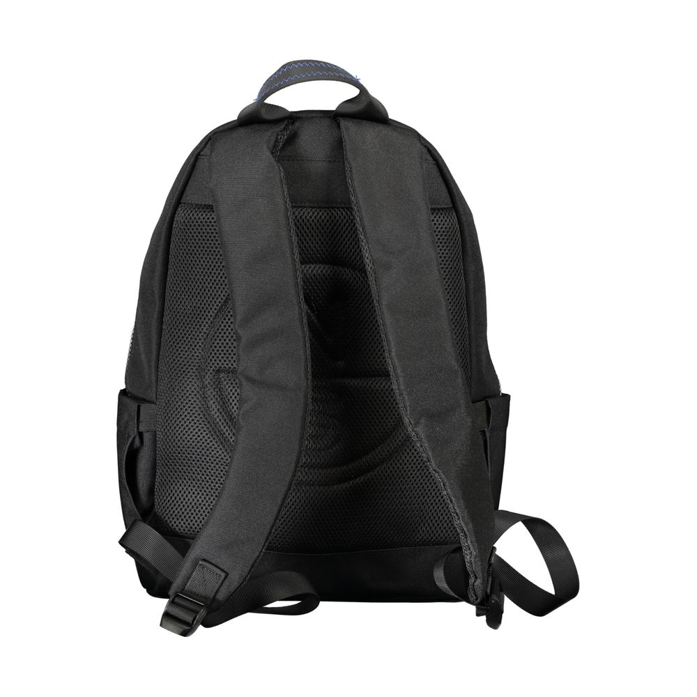 Black Polyester Men Backpack - ventzia