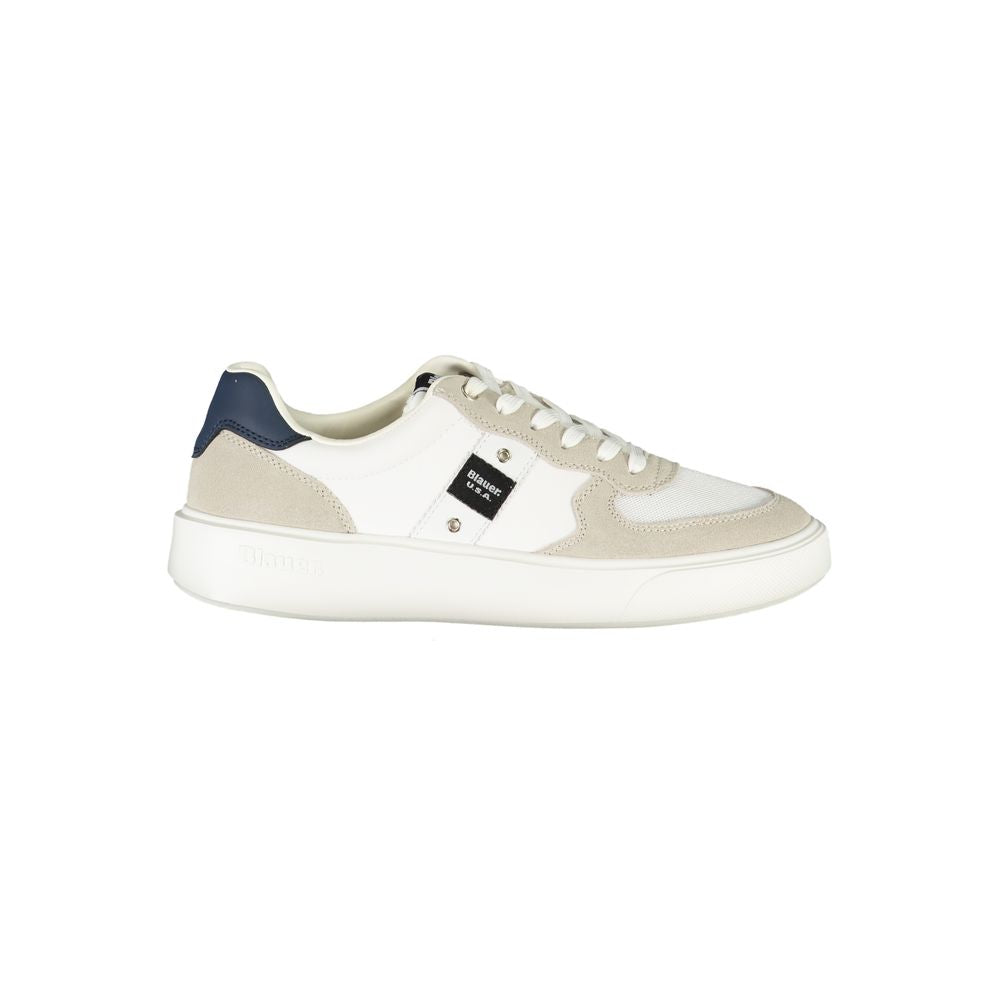 Bianco Polyurethane Men Sneaker - ventzia