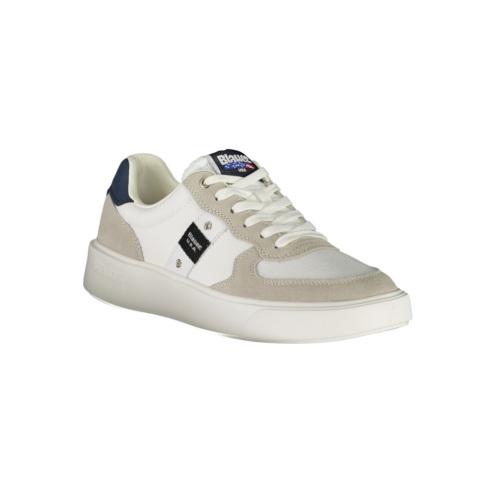 White Polyester Sneaker