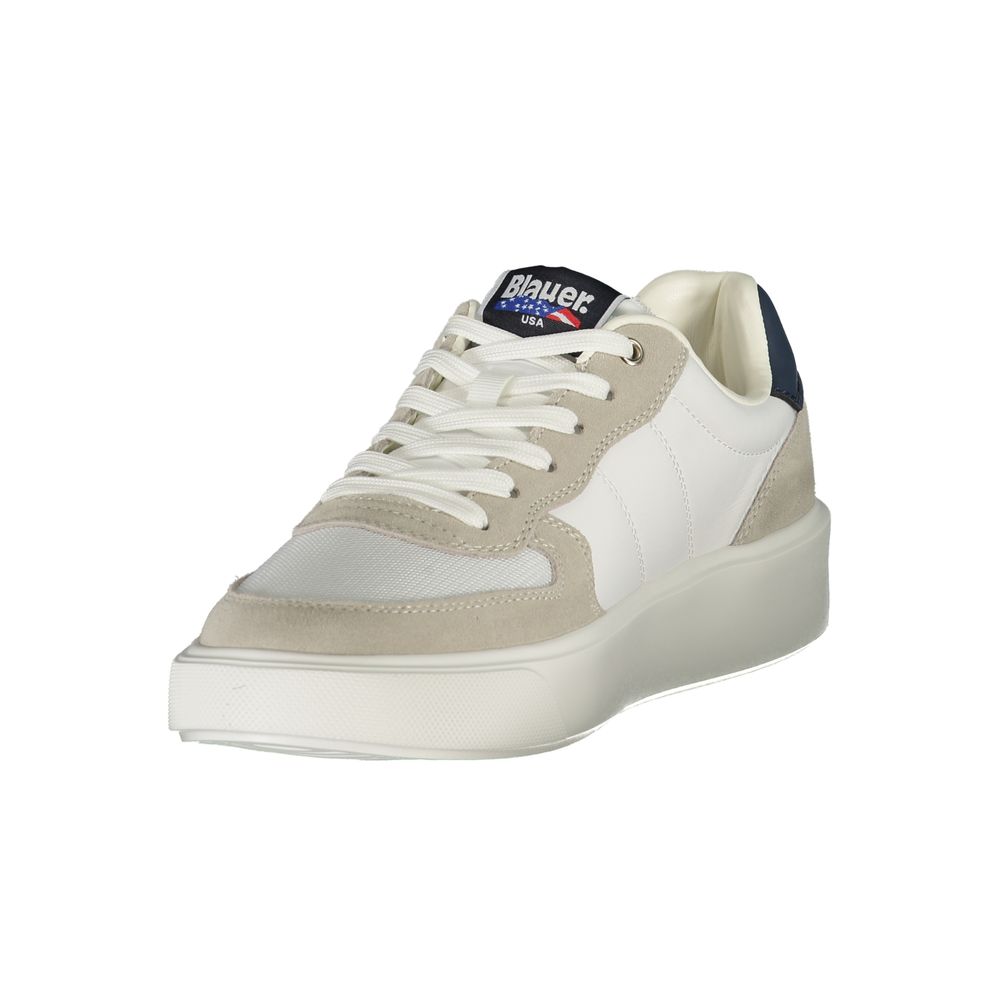 Bianco Polyurethane Men Sneaker - ventzia
