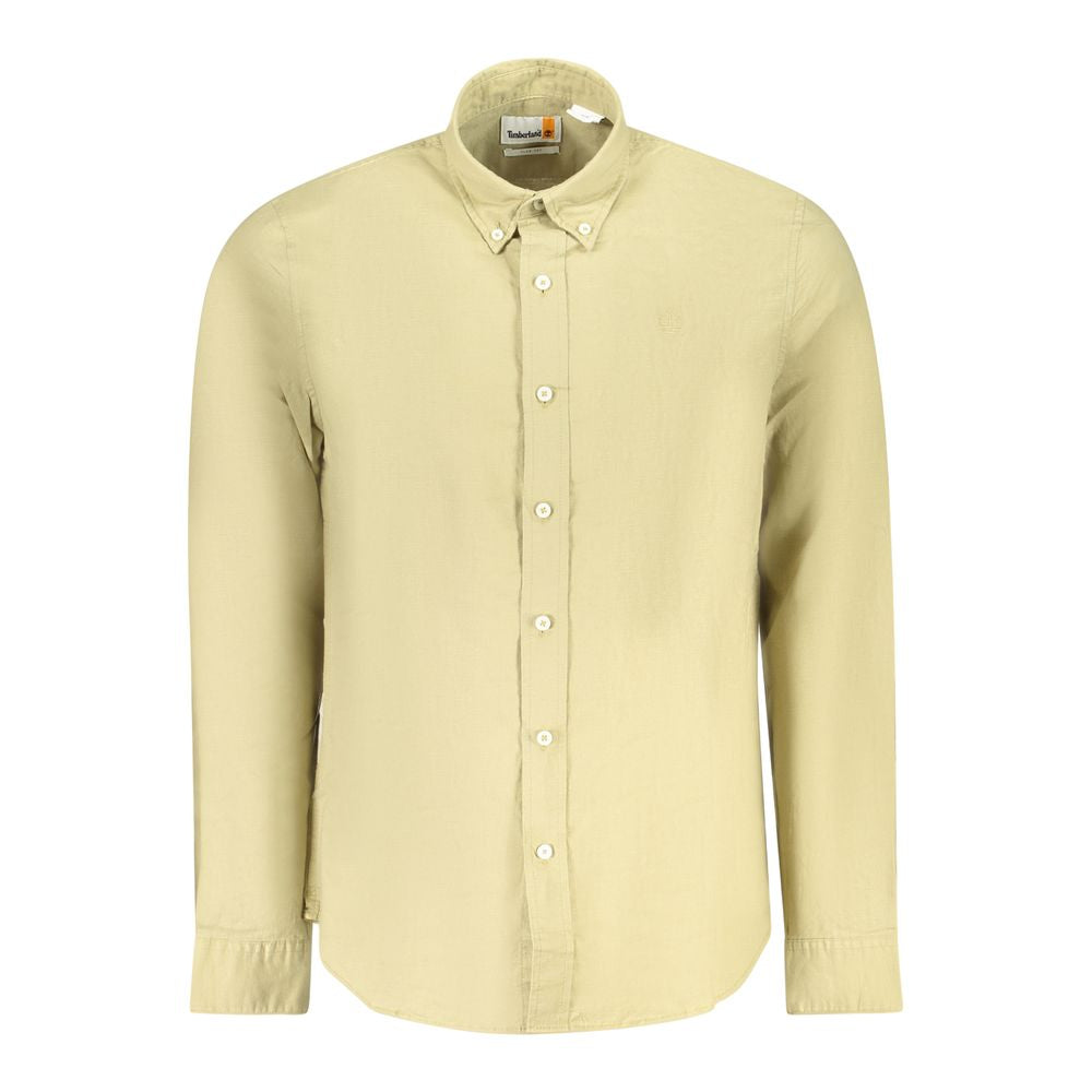 Beige Linen Men Shirt - ventzia