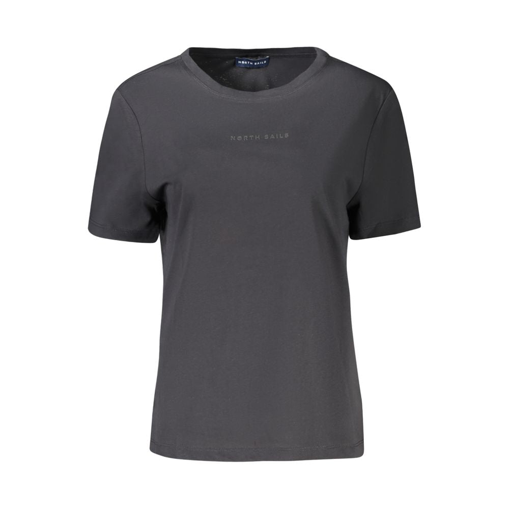 Black Cotton Women T-Shirt - ventzia